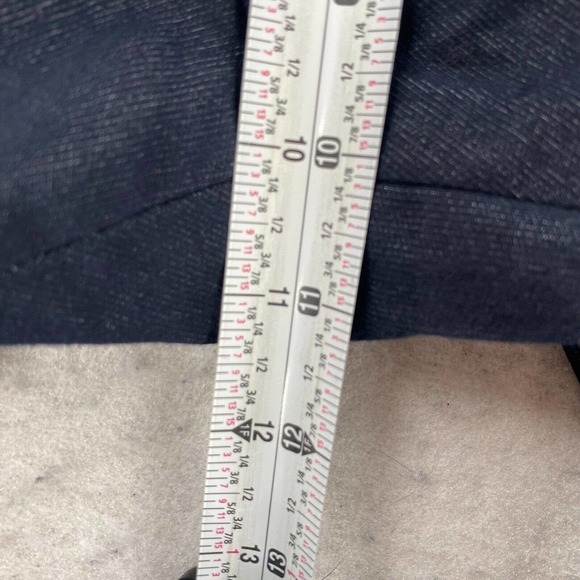 Talbots Womens Pants Womens 8 High Waist Straight Leg Pockets Dark Blue Chambray - Picture 13 of 14